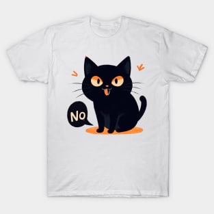 Cute Cat Says No T-Shirt